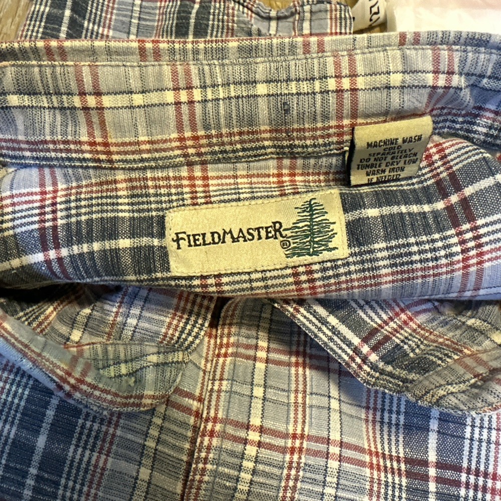 FieldMaster Button Up Short Sleeve Shirt 2XL Linen/Cotton Blend - Picture 7 of 7